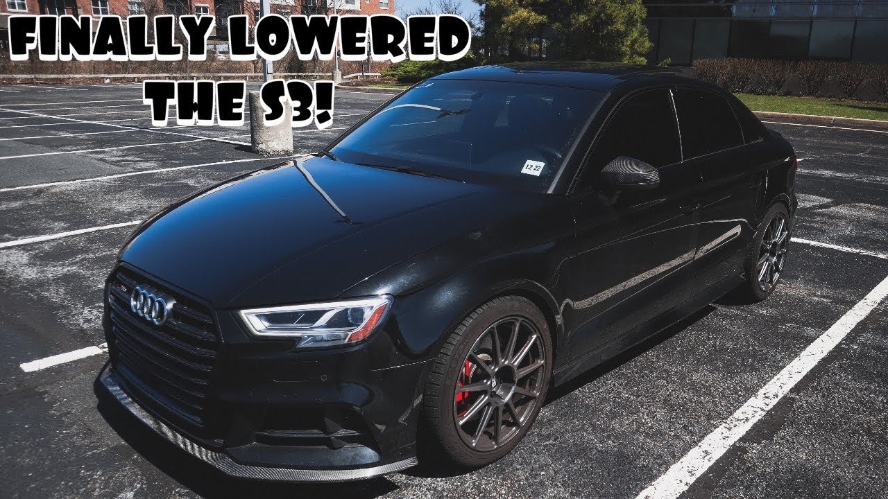 FINALLY Lowered The Audi S3 On Adjustable Springs! Ground Control Suspension!