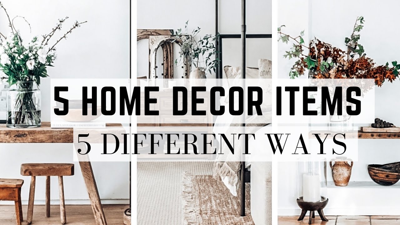 5 ESSENTIAL HOME DECOR ITEMS STYLED 5 DIFFERENT WAYS || PART 2 || 2023