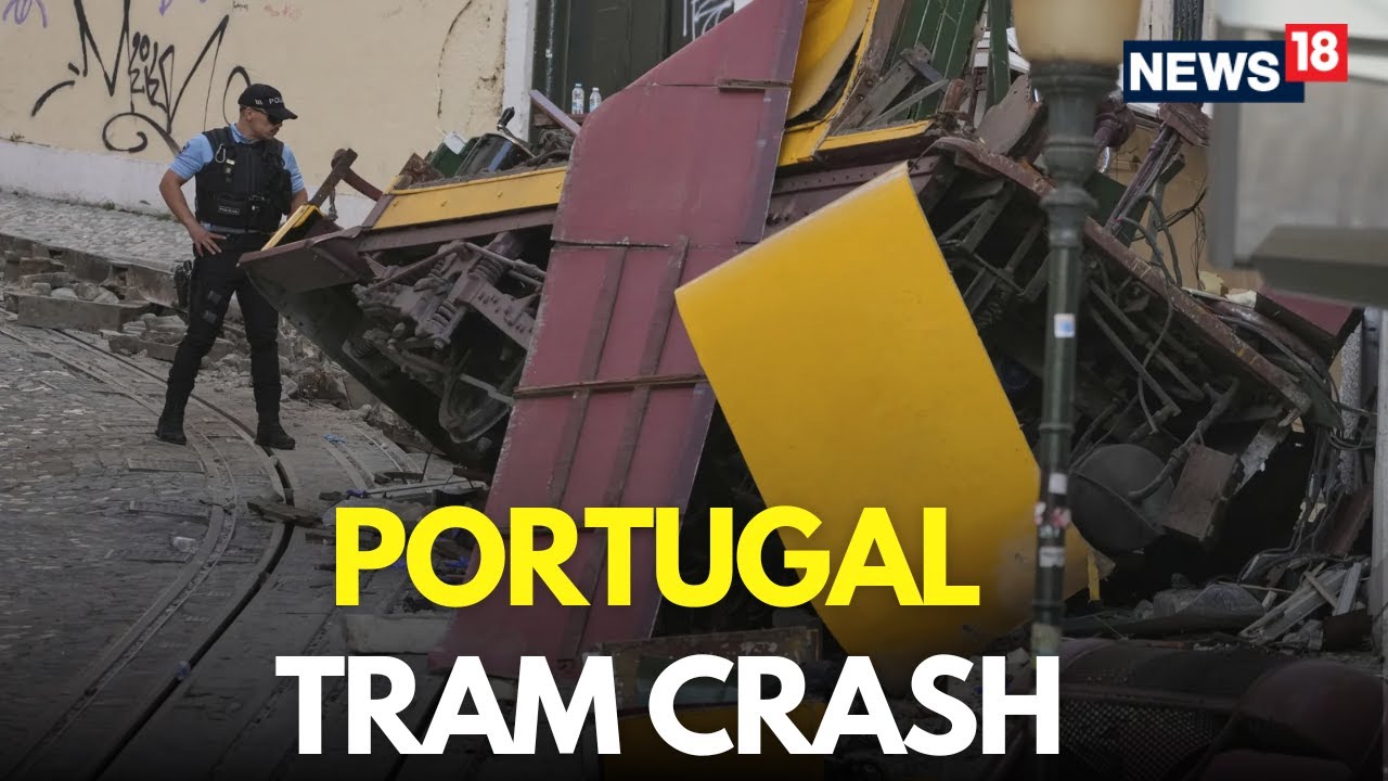 Portugal Tram Crash LIVE : Tourist-packed Lisbon Tram Derails, Killing 17 | Lisbon LIVE | N18G
