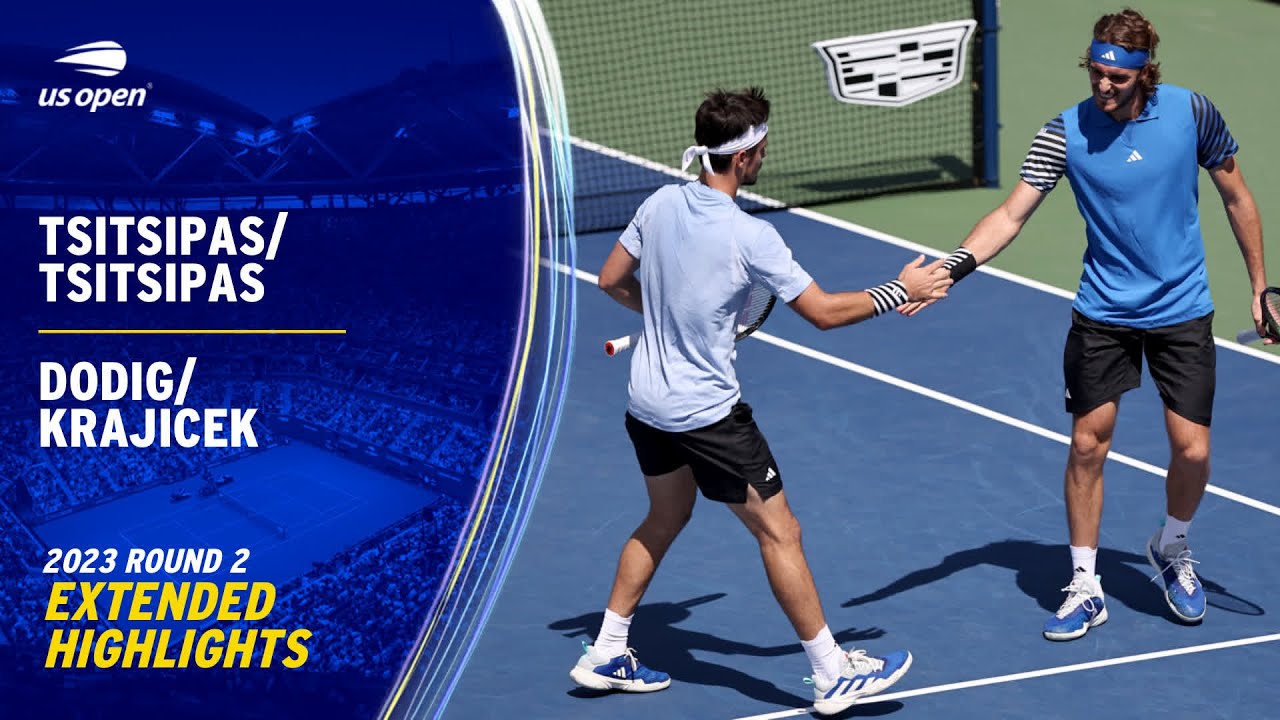 Tsitsipas/Tsitsipas vs. Dodig/Krajicek Extended Highlights | 2023 US Open Round 2