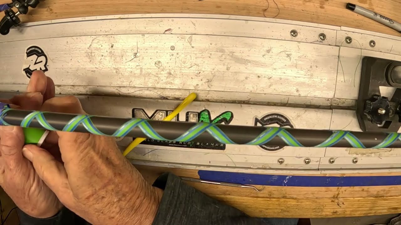 How to layout a Reverse Chevron on a Fishing Rod
