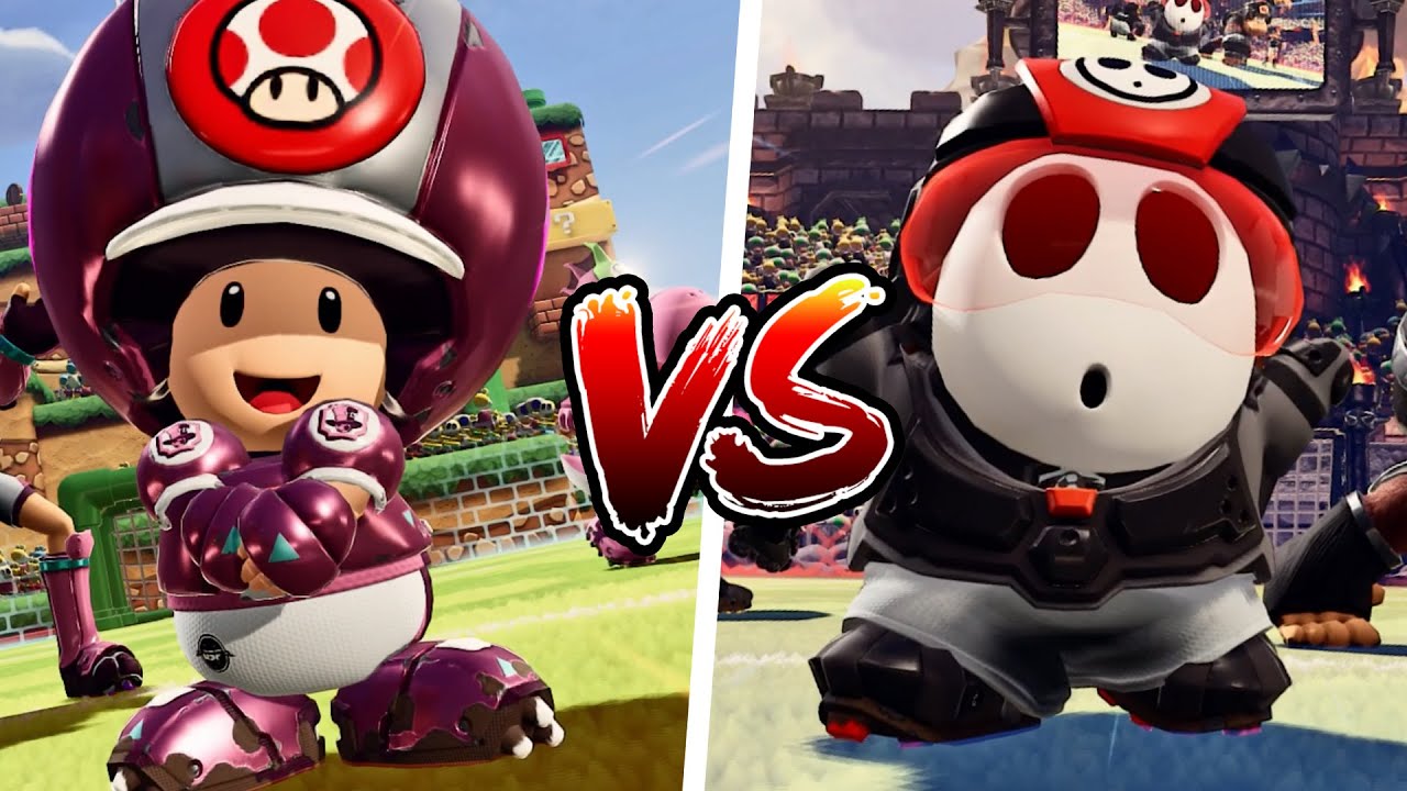 Toad Vs. Shy Guy - Mario Strikers: Battle League