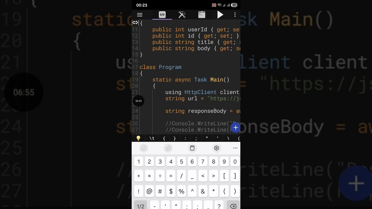 Chamando uma Api e criando um arquivo texto no próprio celular, usando C# Shell - .NET IDE.#api #c
