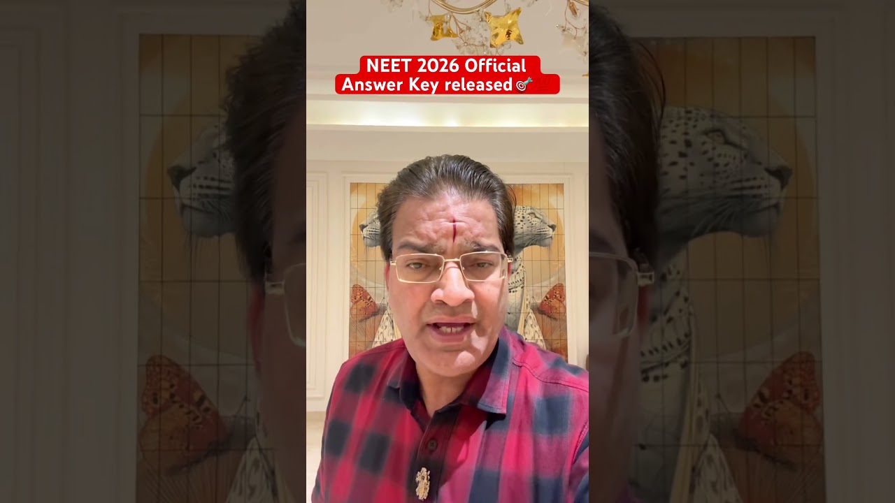 NEET UG 2026 Big Update 🚨 Official Answer Key Released 🎯💯 #neet2026 #neetanswerkey