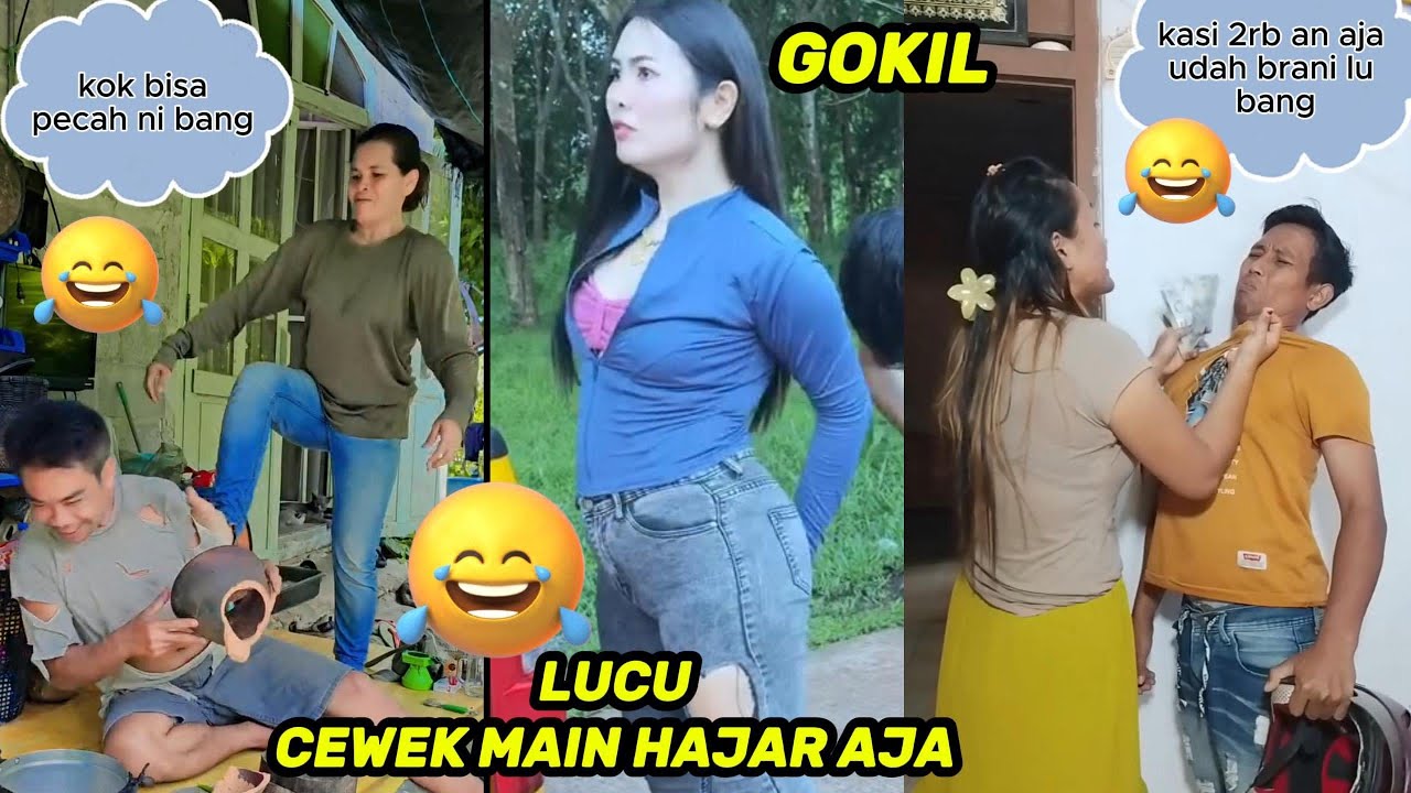 KOMEDI LUCU CEWEK  ESMOSI PINTU PUN DI LAWAN !!! KUMPULAN VIDIO LUCU
