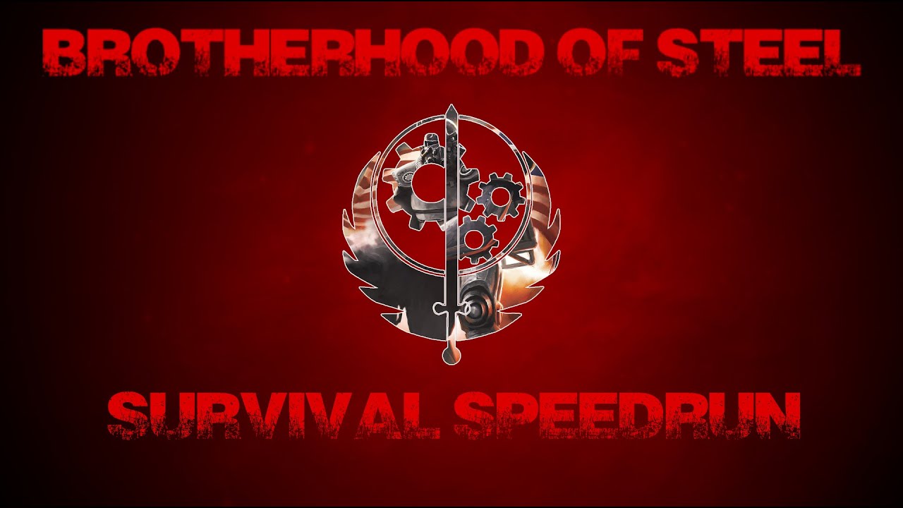 Fallout 4 Survival Mode Glitchless Speedrun:  Brotherhood of Steel  (World Record) 2:44:13