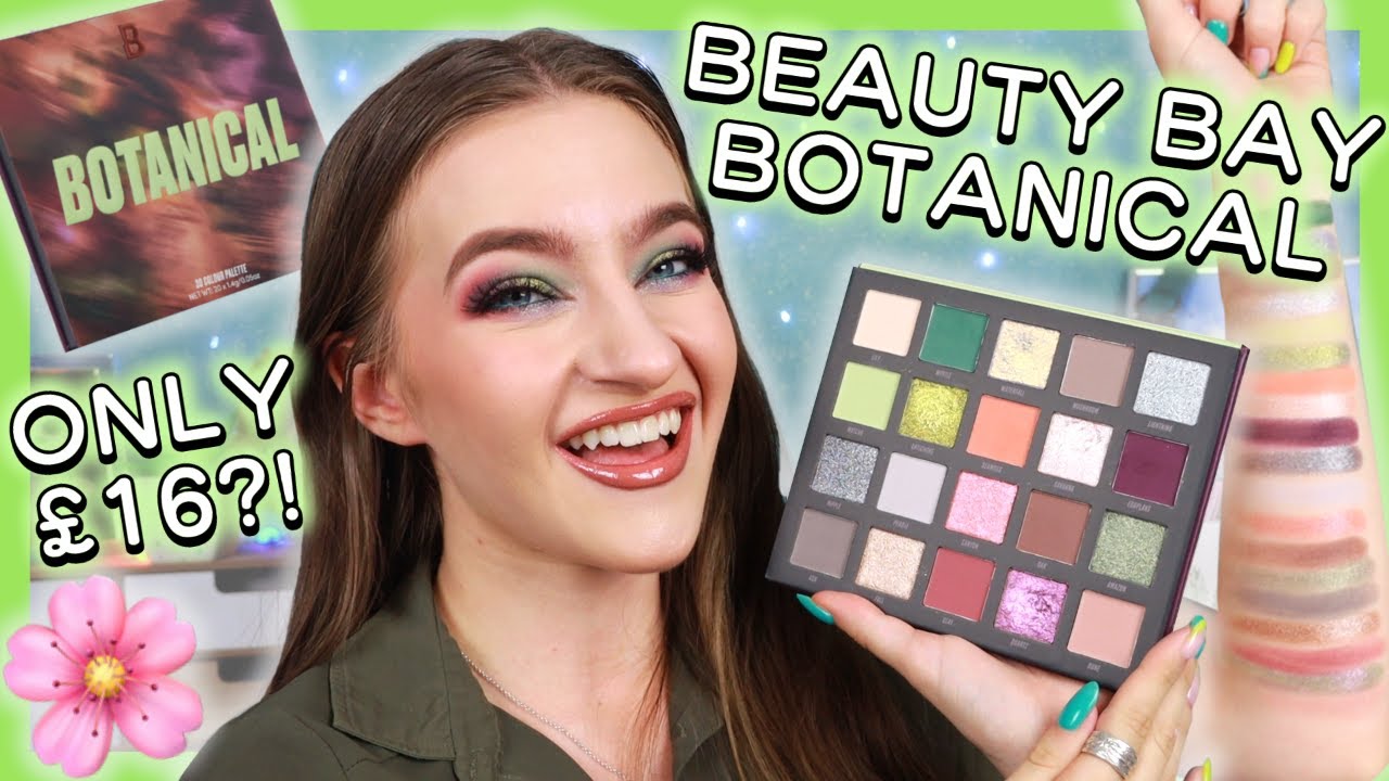 THE BEAUTY BAY BOTANICAL EYESHADOW PALETTE IS A TROPICAL MASTERPIECE! (review + swatches) #review