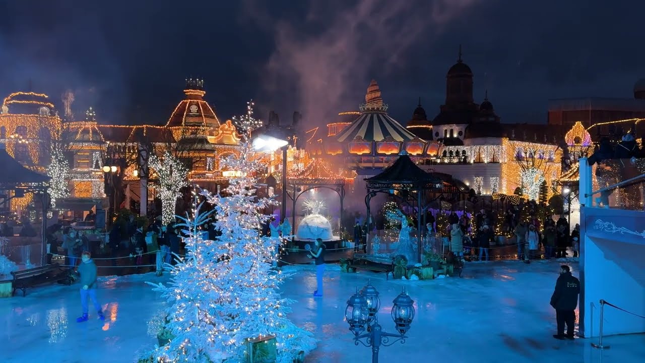 Phantasialand Wintertraum 2023/24 Kaiserplatz Illumination 4K