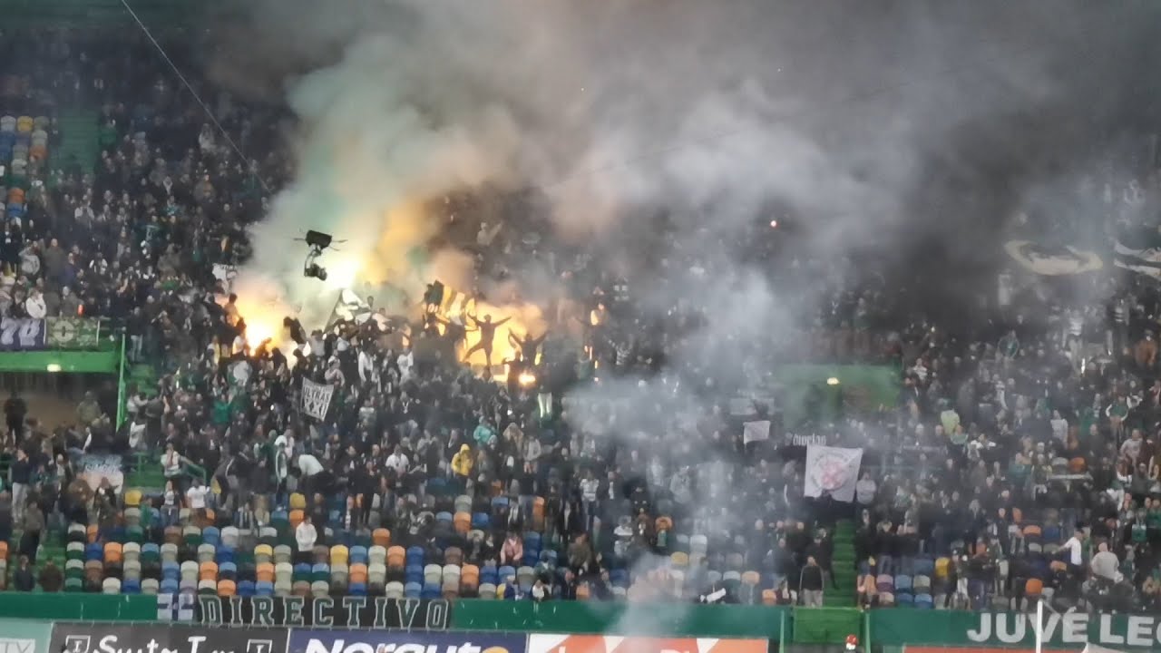 5 MINUTOS JOGO PARADO! Protesto Pirotécnico Causa Caos Futebol Portugal! Sporting x Benfica