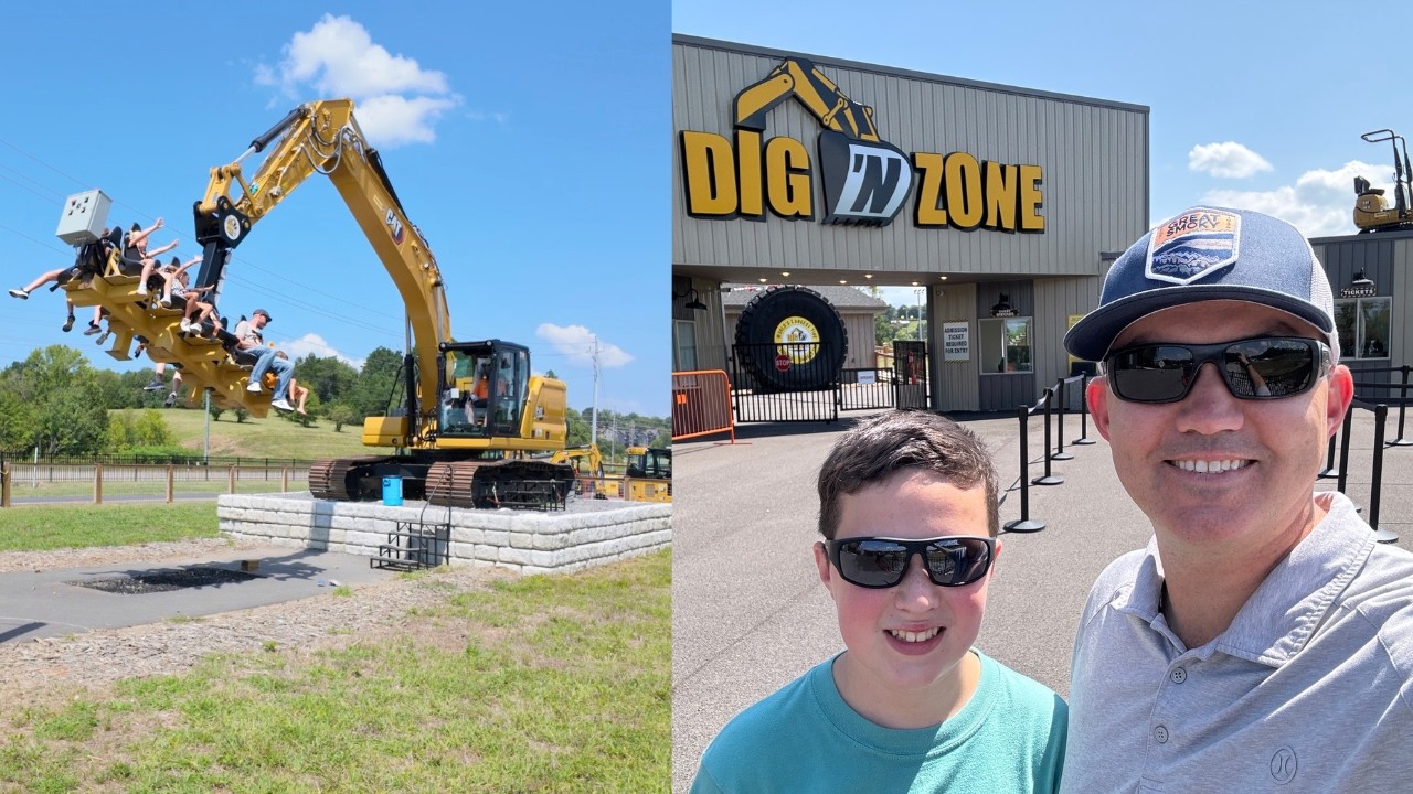 Dign Zone Theme Park | Micah's 1st Construction Theme Park Visit by Pigeon Forge Tennessee!