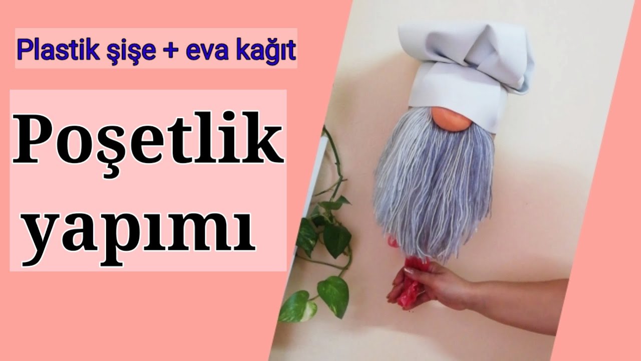 Pet şişeden poşetlik yapımı. Eva kağıt. Kolay Cüce yapımı