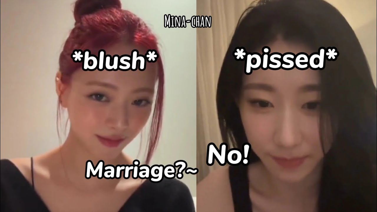 yuna's *innocent* reaction towards marriage vs chaeryeong... 😂