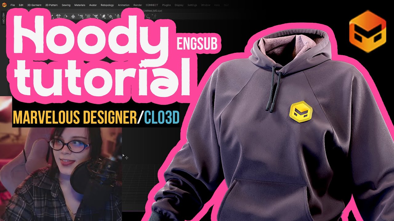 Hoody tutorial. Marvelous designer.
