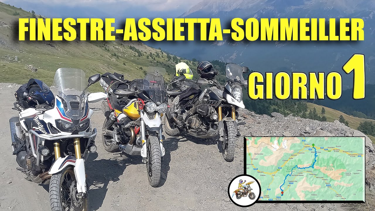 FINESTRE, ASSIETTA e SOMMEILLER in moto PARTE 1. Vstrom, Motoguzzi v85tt, Africa Twin.