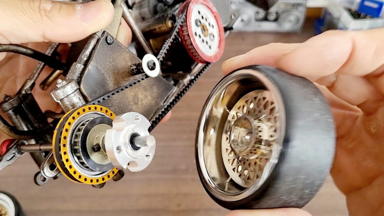Indian Drift Trike's Adjustable Offset Rear Axle. RC Animatronics By Danny Huynh Creations.