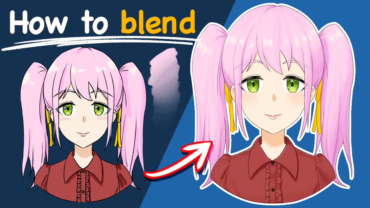 Как я смешиваю цвета, делаю градиенты и раскрашиваю персонажей аниме [ibis paint x]