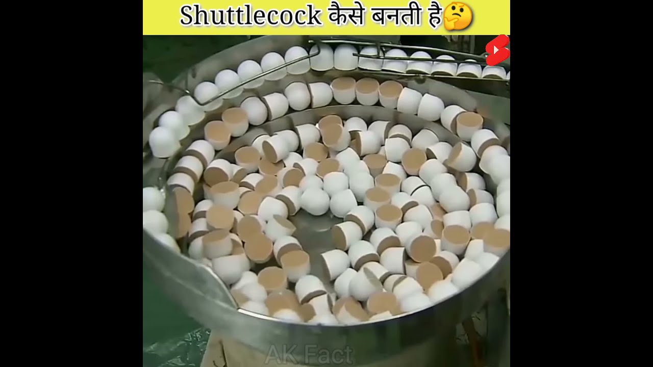 How to make shuttle cock in factory 🤠 #shorts