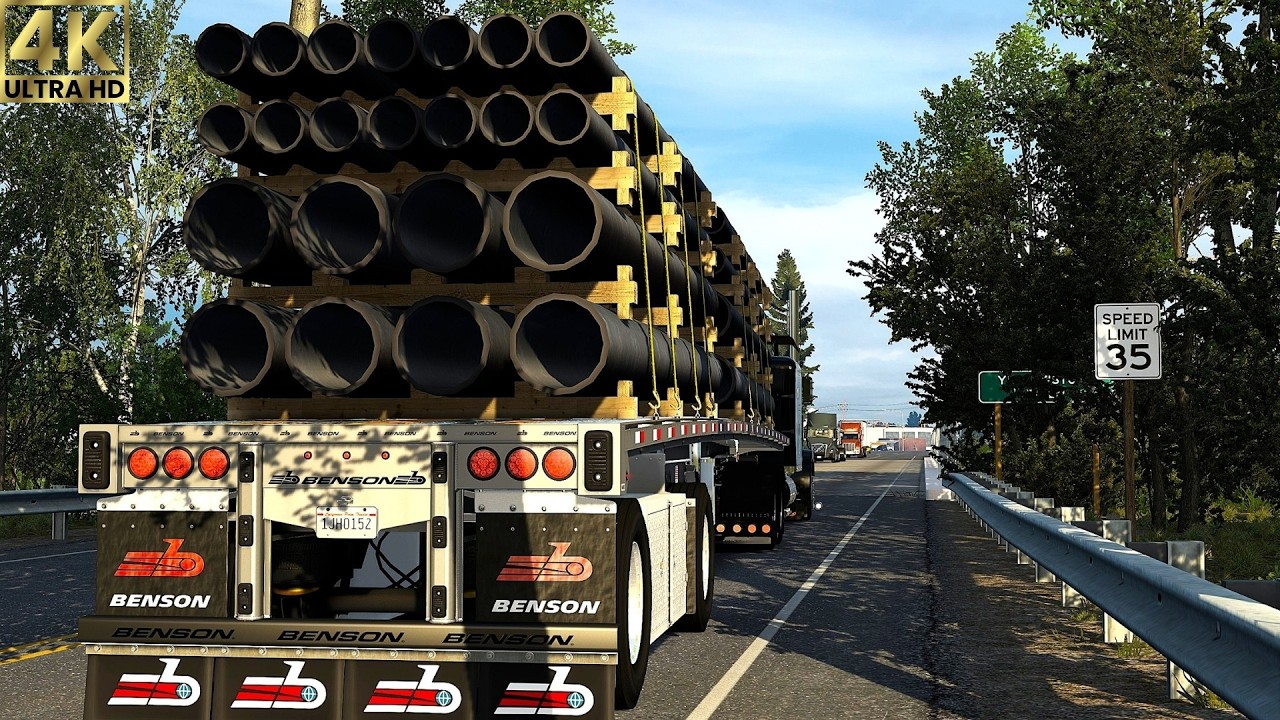 ATS 1.57 Mods : Time Attack MHAPro Map Journey with Haterbilt and Benson Iron Pipes