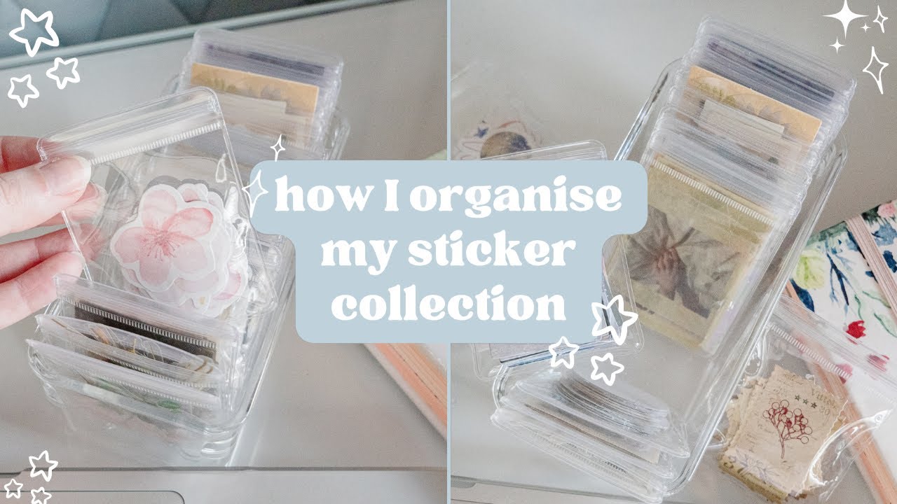 how I organise my sticker collection ✨ organise stationery with me *calming*