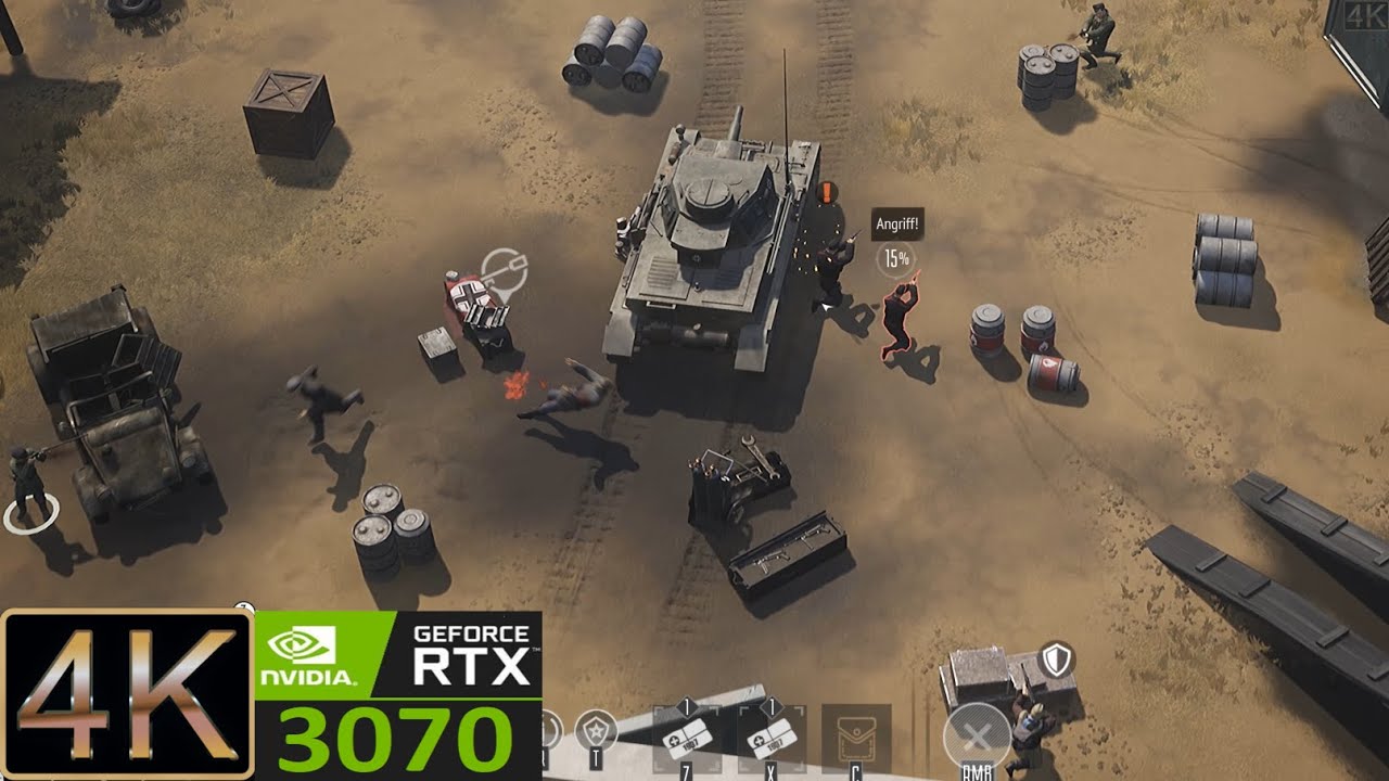 4K Max Partisans 1941 RTX 3070 Action in Zoom Shooter Strategy gameplay benchmark 2160P