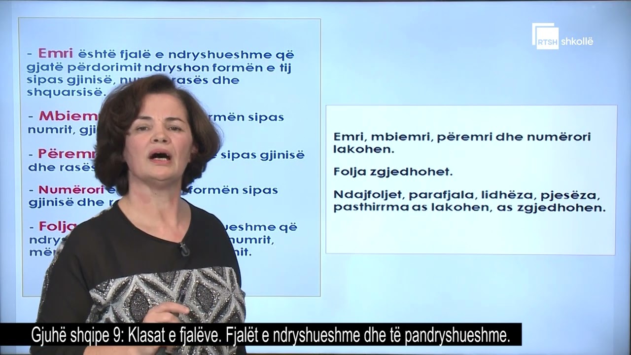 Klasat e fjalëve. Fjalët e ndryshueshme dhe të pandryshueshme| Gjuhë shqipe 9