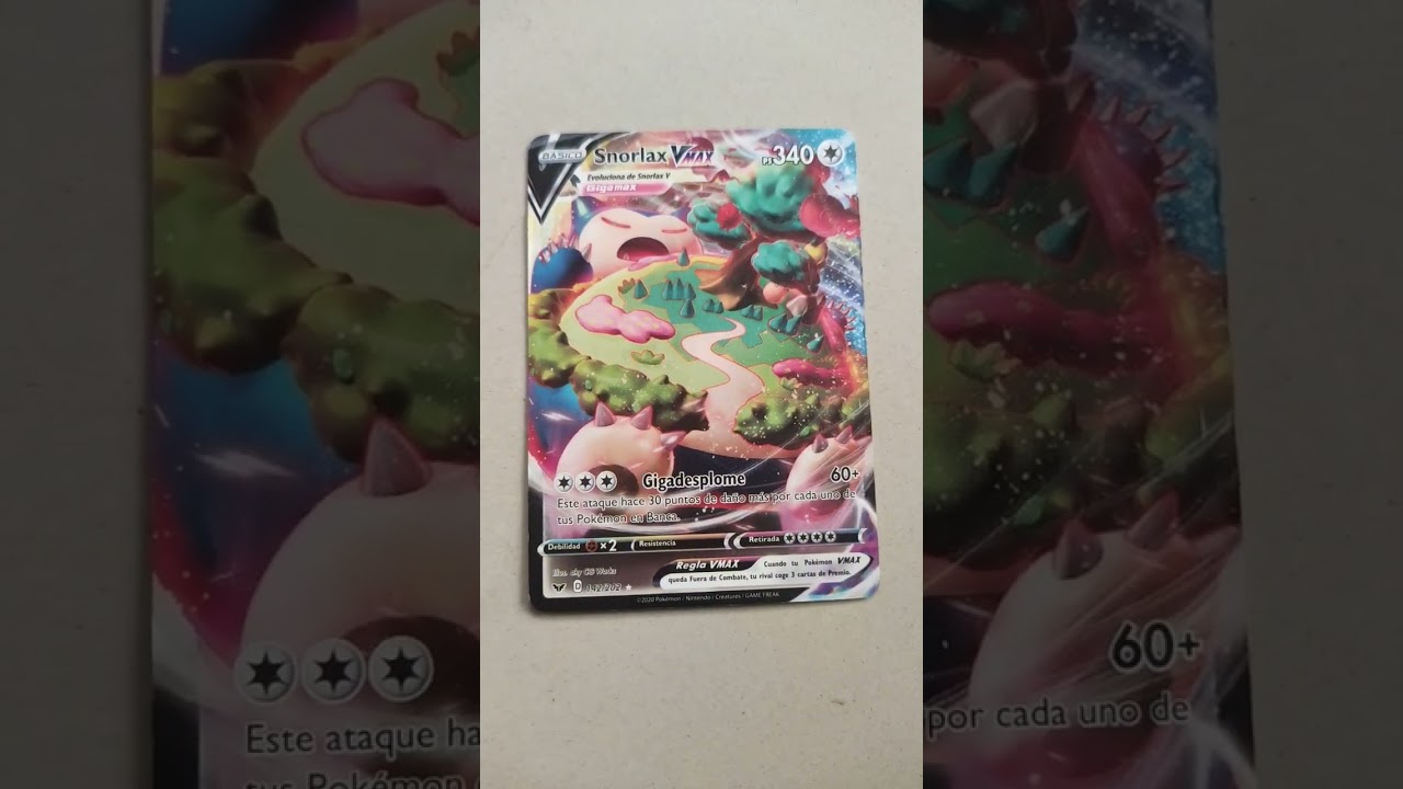 1 snorlax vmax hp 340 vs 2. toxtricity vmax hp 320