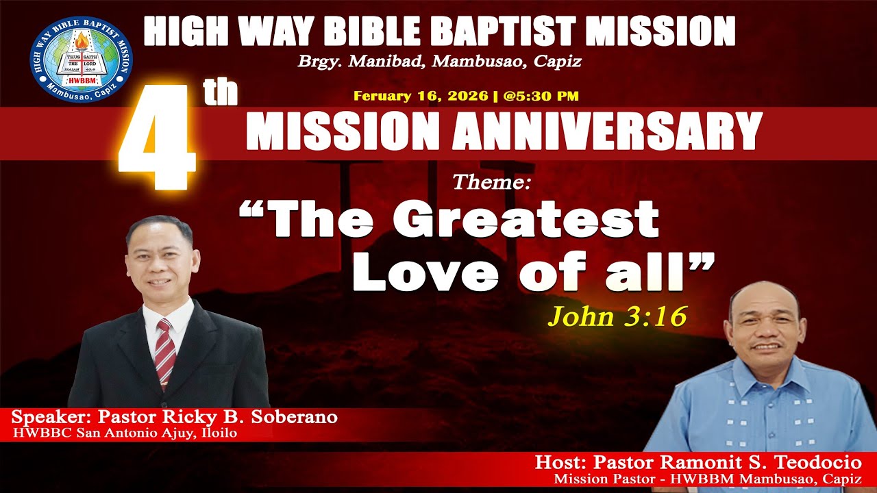 The Greatest Love of All - Pastor Ricky B. Soberano