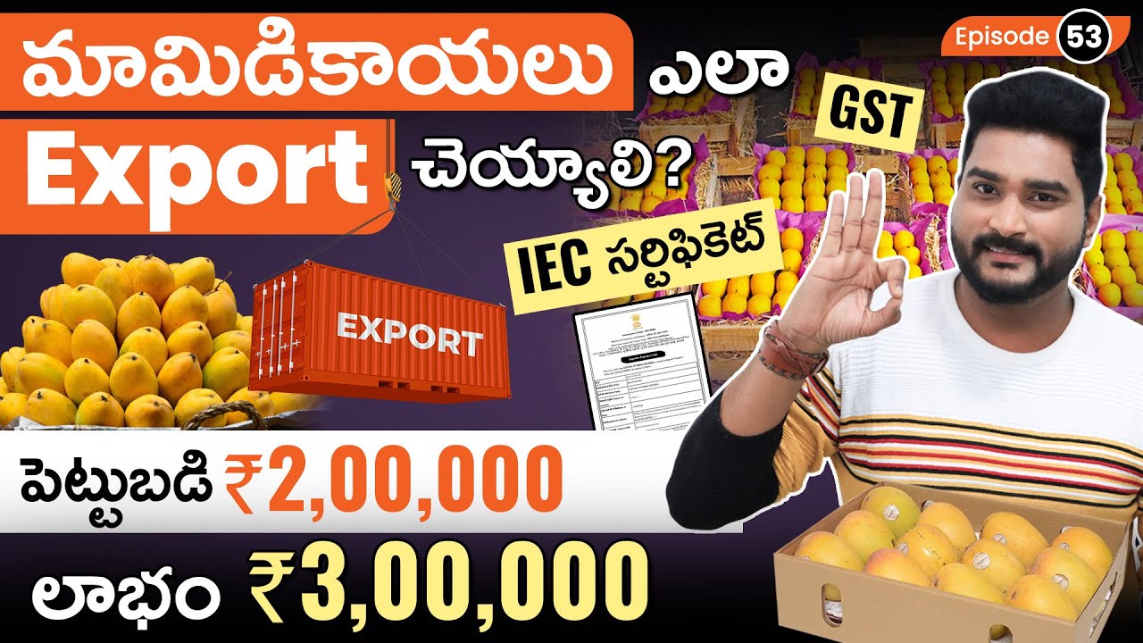 Mango Business in Telugu &ndash; How to Export Fruits from India | Investment, Licenses, Profits | Rajeev
