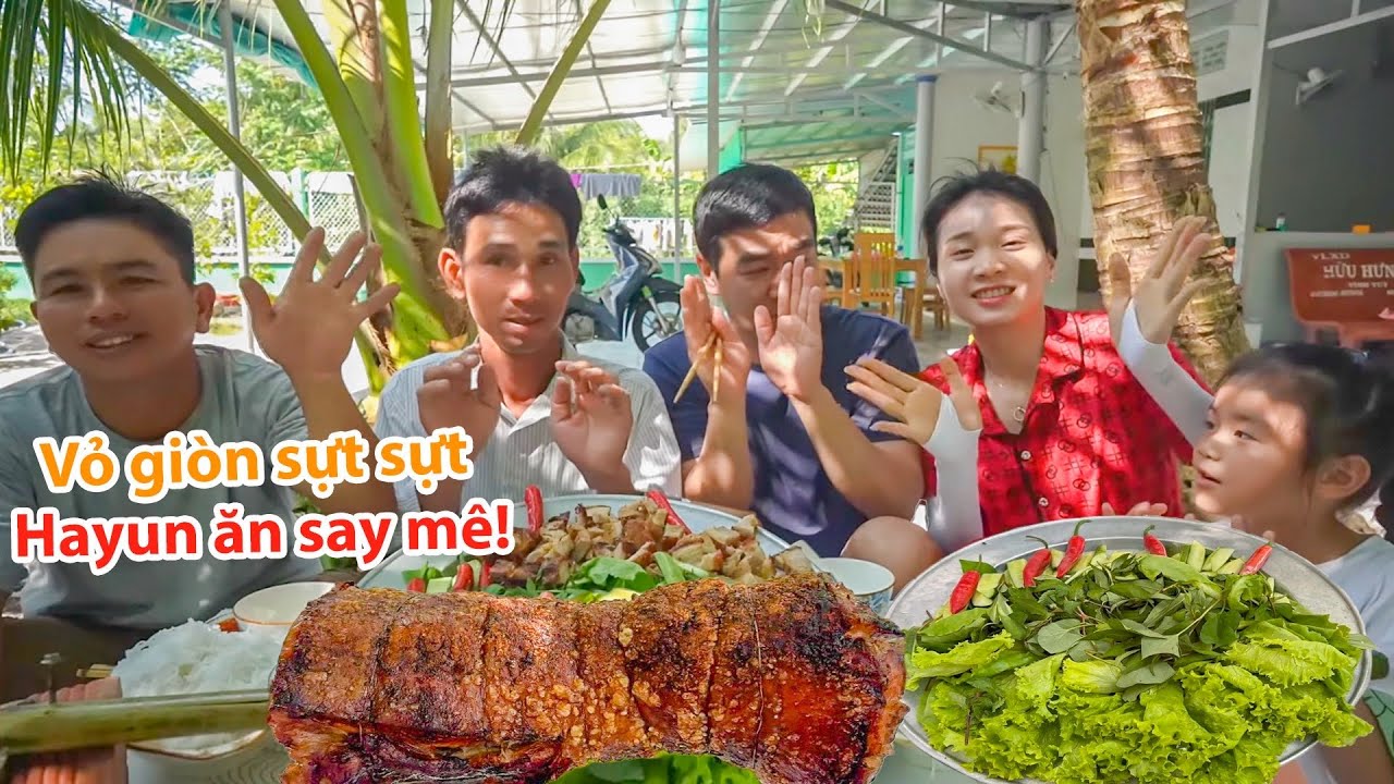 |1397| ANH BA GHIỀN BA CHỈ BÚN SƯỜN ƯỚP GIA VỊ NƯỚNG THAN GIỮA VƯỜN DỪA LỘNG GIÓ.