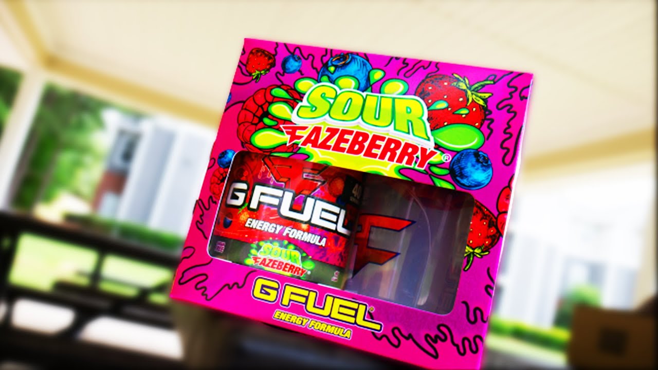 NEW SOUR FAZEBERRY GFUEL TASTE TEST & REVIEW 💥