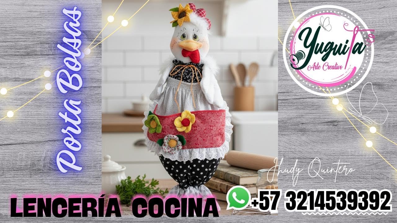 Porta Bolsas  Gallina 6 - Lenceria Cocina