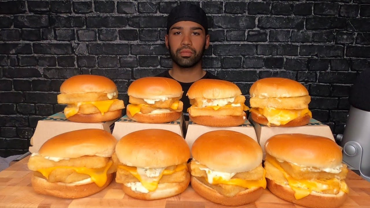 (ASMR) 8 DOUBLE FILET-O-FISH MUKBANG