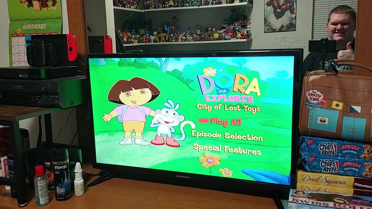 Меню Прохождение Даши-следопыта: Город потерянных игрушек DVD 2003 года🧸🫧🫐🚂🚃🚃
