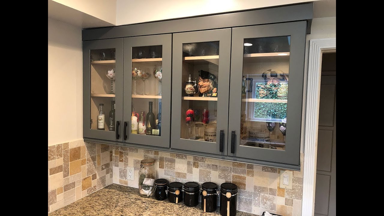 DIY Kitchen Glass Doors