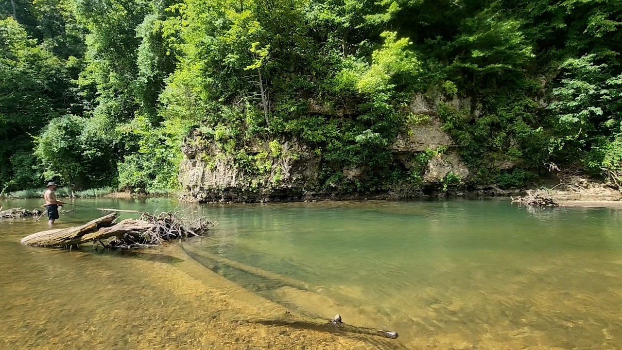 Kayak Smallmouth Bass Fishing And Camping On A Crystal Clear Ozark Stream!