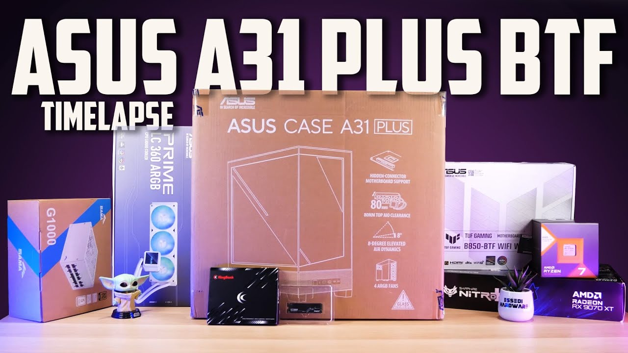 PC BUILD TIME LAPSE - ASUS A31 PLUS BTF (R7 7800X3D + RX 9070 XT) 🔥