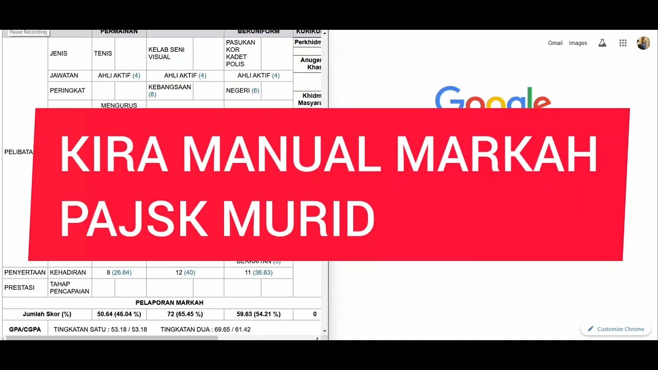 CARA GUNA KALKULATOR RINGKAS KIRA MANUAL MARKAH PAJSK