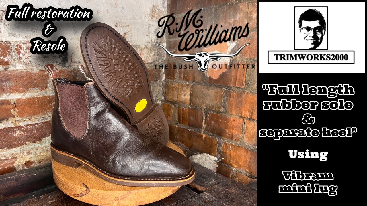 Подошва R.M Williams с выступом Vibram Mini Lug + варианты каблука объяснены!