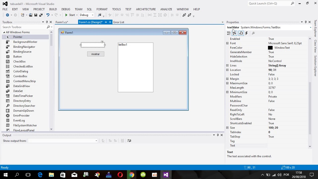Como fazer tabuada no C# em Windows Form