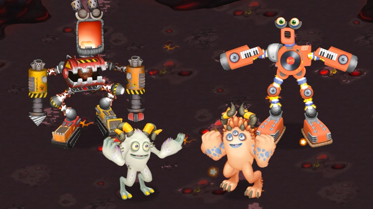 Tawkerr, Stoowarb and Wubbox on Earth Island | My Singing Monsters