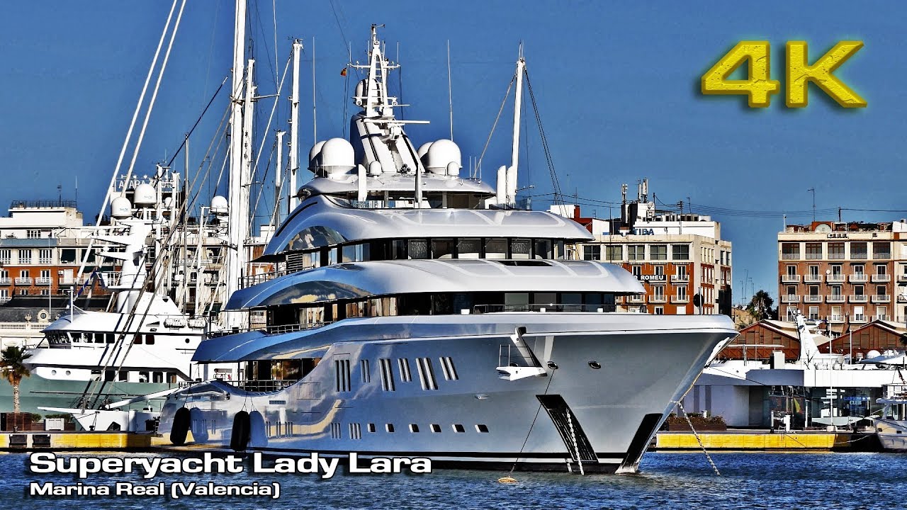 Superyacht Lady Lara at Valencia [4K]