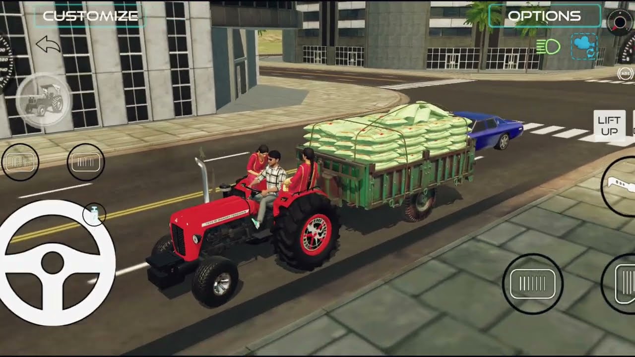 🚜 Bhari Trolley Ke Saath Tractor Chadhai 😱 | Desi Tractor Game | Full Power Gameplay
