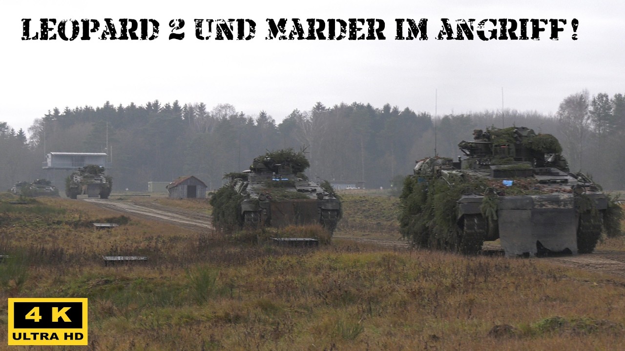 Leopard 2 und Schützenpanzer Marder im Angriff