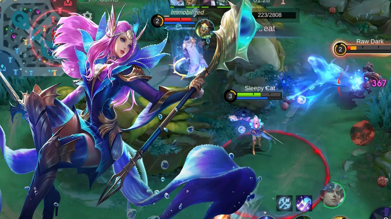 THERE'S NO ESCAPE FOR THE ENEMIES AGAINST ODETTE MERMAID PRINCESS -MOBILE LEGENDS
