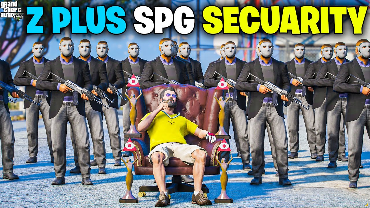 🔺GTA 5 : MICHAEL THE INDIAN MAFIA ILLUMINATI Z PLUS SPG SECUARITY GUARDS WITH UNDERWATER MAFIA🔥