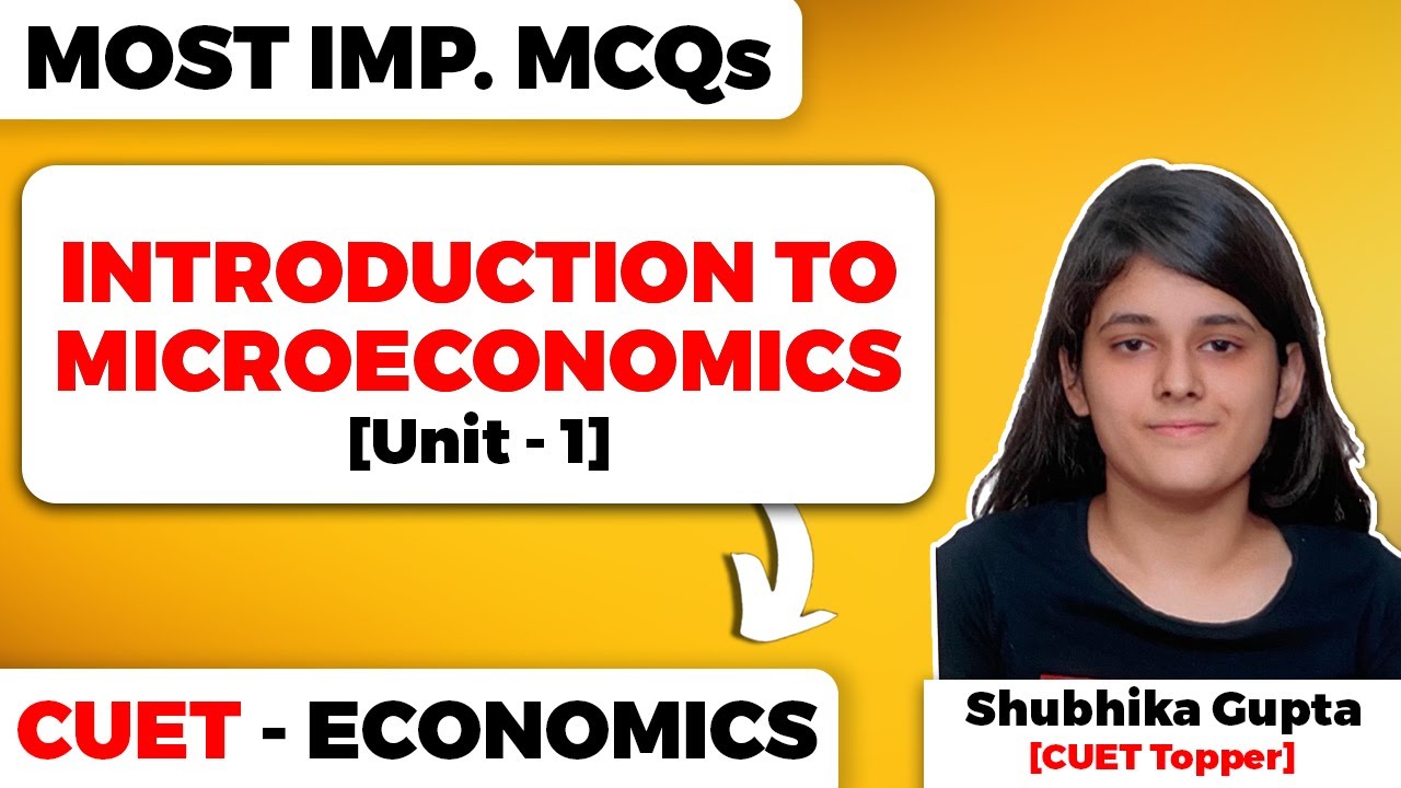 Introduction to Microeconomics Most Important MCQs for CUET Economics