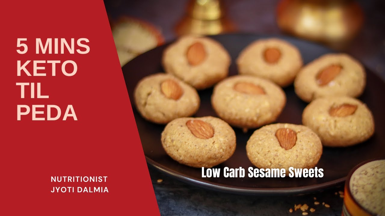 5 Mins Keto Til Peda | Low carb Travel Sweets