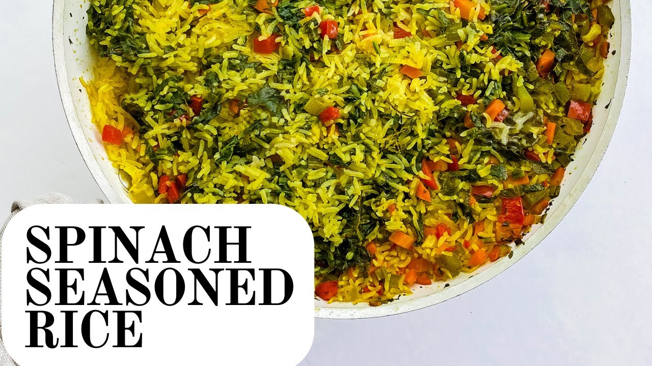 SPINACH SEASONED RICE // CARIBBEAN VEGAN FOODIE