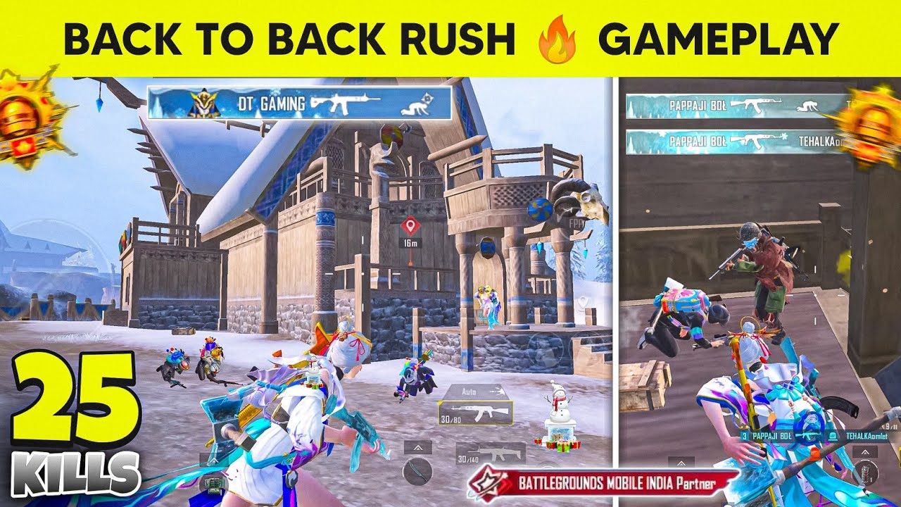 BACK TO BACK RUSH ON ME 🔥 1 HP INTENSE FIGHT IN ICE EVENT 🥵 DT GAMING