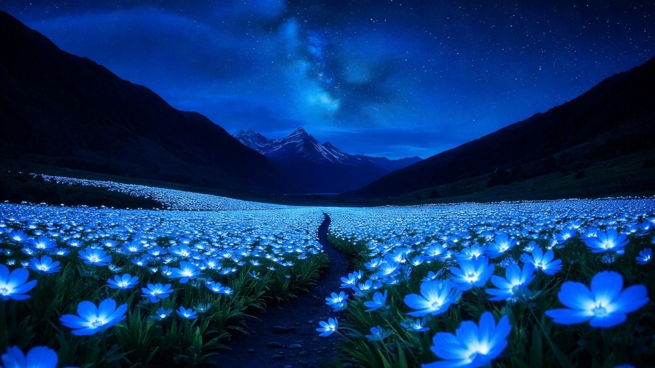 3 Hours Relaxing Music 🌼 Peaceful Flower Field Ambience for Sleep & Stress Relief